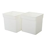 IRIS 131644, 2er-Set Aufbewahrungsboxen / Fächer für Kallax 'Inner Box', für offene Regale, 31,5 L, Plastik, weiß, 31,8 x 31,4 x 37,5