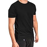 Alpin Loacker Merino T-Shirt Herren - Das Premium Merinowolle Kurzarm Wander Funktionsshirt für Outdoor und Freizeit (schwarz, L)