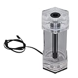 Wasserkühltank, 196 Ml Transparenter RGB-Wassertank, Acryl- und Aluminiumlegierung, G1/4-Gewinde-Wasserkühler PC, Wasserkühlung mit Schneller Wärmeableitung