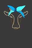 Kuh mit blauer Bandana: Liniertes DinA 5 Notizbuch für die, die Bauernhöfe, Landleben und die Landwirtschaft lieben N