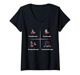 Damen Roller Mofa Moped Mopedfahrer Lustig Mofafahrer T-Shirt mit V