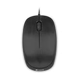 NGS FLAME BLACK Optische Maus von 1000dpi und USB Cable, Computer- oder Laptop-Maus mit 3 Tasten, für Links- und Rechtshänder, Schw