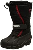 Sorel Unisex-Kinder-Winterstiefel, YOUTH FLURRY, Schwarz (Black, Bright Red), Größe: 39