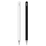 MEKO Eingabestift Disc Touch Pen, 2 in 1 Stylus Pen universal Touchstift 100% kompatibel mit Allen Tablets Touchscreen iPhone iPad Samsung Surface Huawei usw, magnetische Kappe, Weiß+Schw
