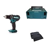 Makita Akku-Bohrschrauber 18,0 V (ohne Akku, ohne Ladegerät) + MAKPAC +