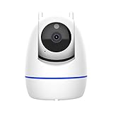 LIMIAO WiFi IP Home Indoor-Überwachungskamera mit mobiler App 360-Grad-Wireless-Kamera für Baby-Haustiere, 2-Wege-Audio-Nachtsicht-Bewegungsverfolgung