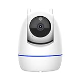 LIMIAO WiFi IP Home Indoor-Überwachungskamera mit mobiler App 360-Grad-Wireless-Kamera für Baby-Haustiere, 2-Wege-Audio-Nachtsicht-Bewegungsverfolgung