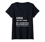 Damen Oma Definition Tshirt For Women Grandma Christmas Gift T-Shirt mit V