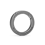 MecArmy CH10/CH9 Titan Ring Karabiner Schlüsselanhänger,Anti-Lost-Schnellverschluss-Schlüsselring,Schlüsselanhänger aus massivem Titan für Herren Damen (Mittel -CH10)