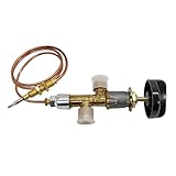 Umerk Kaminofen Universalanschluss Propan-Kamin-Brandgas-Steuerventil mit Thermoelement-Knopfschalter Propan passt for Gasgrill, Heizung Heizung