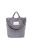 Ulisty Damen Cord Schultertasche Lässige Handtasche Mode Schultasche Umhängetasche g