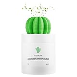 JGHPP Kaktus Luftbefeuchter, Desktop Mini Cool Mist Luftbefeuchter 280ml USB Tragbarer Luftdiffusor, Automatische Abschaltung, Weihnachten, Für Schlafzimmer, Baby, Zuhause, Yoga, Büro, R