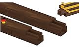 KOMIB 10M Kabelkanal - Kabelkanäle/Braun - Holz Design/Selbstklebend/Fertig für die Montage/Länge = 1 Meter (10 x 10 mm - 10 x 1M)
