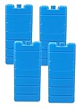 VonBueren 4X Kühlakkus für Kühltasche | 12h | je Kühlakku 200 g | 7,5 x 16,5 x 2 cm | auch für Kühlbox