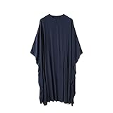 LIOPJH Lose Streetwear Bademäntel für Herren, einfarbig, islamisch, arabisch, Kaftan, Rundhalsausschnitt, unregelmäßig, muslimischer Kaftan, navy, XXXXX-Larg