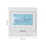 LCD Digital Programmierbar Thermostat, Elektrisches Heizsystem, Intelligenter Wasserheizungsthermostat, Temperaturregler für Fußbodenheizung, Manuell Elektroheizung