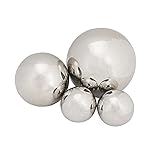 WeZest Reflektierende Kugel, Hohlkugel aus Edelstahl, 4 StüCk Edelstahl Uhrenkugeln Gartenkugeln Set Edelstahl Uhrenkugeln Hohlkugel Ornamente G