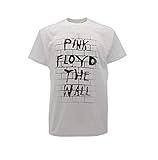 Pink Floyd T-Shirt The Wall Weiß Original Offiziel Rock Musik (Medium)