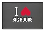generisch I Love Big Boobs | Ich liebe große Titten,Brüste,Busen - Fußmatte -60x40cm-Grey