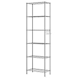 Himimi Regal,abstellraum Regal,Badezimmerregal Shelf,hoch schmal Standregale,Lagerregal 6 Ablage Küchenregal Metallregal, verstellbare Ablagen,Drahtkorb,54 x 29 x 160cm,Silb