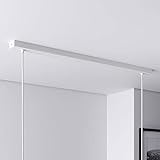 Baldachin für Lampe Rechteckig, Abzweigdose mit 2 Kabelauslässen (L 80 x H 2.5 x B 5 cm), WEISS - ideal für Esstisch, inkl. WAGO
