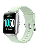 YAMAY Smartwatch,Fitness Armband mit Pulsuhren Fitness Tracker Wasserdicht IP68 Fitnessuhr Sportuhr Schrittzähler für Android iOS Handy Smart Watch mit Unterschiedliche Zifferblätter für Damen H