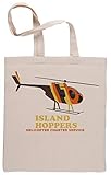 Island Hoppers Helicopter Einkaufstasche Beige Shopping Bag Beig