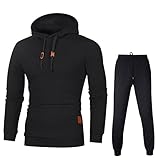 Eaylis Herren Jogginganzug Teenager Trainingsanzug, Mode Sweathose+Hoodie Männer Sportanzug Freizeitanzug Sweatjacke mit Kapuze Hoodie-Sporthose Set Jogging-Anzug Trainings-Anzug Jogging