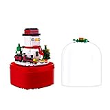 Xligo Weihnachten 2021 Bausteine Serie mit Licht - Schneemann Weihnachten Musikbox, Kompatibel mit Lego Adventskalender 2021