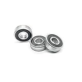 BAAIFC. 2 stück Tiefnutkugellager 6200 6201 6202 6203 6204 6205 6206 2RS ZZ. Gummi-versiegelter Lager-Stahl-Miniaturlager-Metall (Color : ZZ, Number of Pcs : 2pcs)