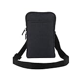 Herren Gürteltasche Handy Klein Schwarz, Handytasche zum Umhängen Herren, 6.7' Handy Schultertasche Herren Umhängetasche Gürteltasche Wasserdicht Handytasche Kleine Bauchtasche Outdoor Handys H