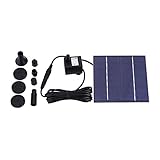 Boosterpumpe aus Edelstahl für Rasen-Jet-Pumpen Solar Landschaftsbrunnenpumpe,7V 1,2 Watt Solarleistung Floating-Brunnen-Wasserpumpe for Garten im Freien for Gartenteich-Pool-Fischtank für Hausg