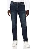 Camel Active Herren regular fit Houston Straight Jeans Dunkel Blau 35W / 34L