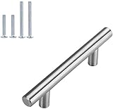 homdiy Schubladengriffe aus gebürstetem Nickel, 102 mm, für Küchenschränk