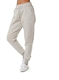 Cozy Panda Jogginghose Damen Grau Größe S | Sweatpant Sporthose Frauen Baumwolle Small Freizeithose Lang Jogpant High Waist Sweathose mit T