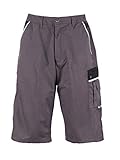 TMG® Style, Kurze Arbeitshose für Herren, Arbeitsshorts mit Werkzeugtasche, Grau 52