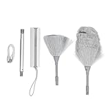 Elektrischer Staubwedel, USB Spin Duster Elektrostatische Adsorption Staub Zauberstab Einziehbarer Staubreiniger für Schule Home O