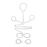 Dleuan Metall Punk Taille Kette Körpergeschirr Hosenträger Gürtel Nachtclub Party Abschlussball Bein Oberschenkel Babydoll Tops Dessous Käfig Strumpfband Für F