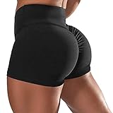 Ghemdilmn Damen Sport Leggings Shorts Po Push Up Yogahosen Hohe Taille Scrunch Boom Booty Fitness Yoga Leggins Pants Sexy Butt Lift Sporthose Fitnesshose Gym Tig