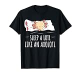 Axolotl Schlafshirt Salamander Schlafanzug Schlafen T-S