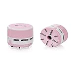 Peach PA105 Mini Staubsauger | 1 Stück | batteriebetrieben (2X AA) | hohe Saugkraft | pink