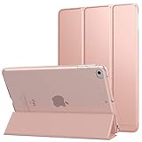 MoKo Schützhülle Kompatibel mit iPad Mini 5. Generation 7.9' 2019/iPad Mini 4 2015 - Auto Schlaf/Aufwach Intelligente Hülle mit Translucent Rückseite Standfunktion Cover - Rose G