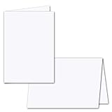 50x faltbares Einlege-Papier für A6 Faltkarten - hochweiß - 143 x 200 mm (100 x 143 mm gefaltet) - hochwertig mattes Papier von GUSTAV NEUSER®