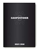Campustimer Black - A6 Semesterplaner - Studentenkalender 2015/2016: Schülerkalender, 1 Woche 2 S