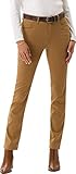 BRAX Damen Style Carola Five-Pocket Baumwollsatin Hose, Cognac, 32W / 32L