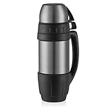 Kaave Thermoskanne “bigBoy“ - 1l, 1,2l - Auslaufsicher & Robust - Premium Thermosflasche aus Edelstahl für heiße Getränke, Kaffee, Tee - Isolierte Trinkflasche, Isolierflasche - Inkl. 2 Zwei T