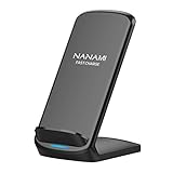 NANAMI Fast Wireless Charger,7.5W Qi Ladestation für iPhone 13 12 pro 12 11 XS Max XR X 8 Plus,10W Induktive Ladestation kabelloses ladegerät induktions Schnellladen für Samsung Galaxy S21 S20 S10 S9