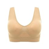 ZahuihuiM Damen Sport BH ohne Bügel Nicht Gepolstert High Impact Bustier Halt Joggen BH Sport BH Starker Halt Mesh Ringerrücken Große Brüste Ohne Bügel Gepolstert für Fitness Lauf Yog