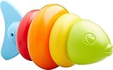 HABA 304907 - Steckspiel Fisch, Badespielzeug für Kinder ab 1,5 Jahren in Fischform, Steckspiel 15 cm in 5 Teilen für Badewanne und Planschbecken in vielen Farben ab 18 M