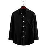 Berimaterry Gestreiftes Herren Hemd Langarm Revers Hemd Flanellhemd Longsleeve Trachtenhemd Herrenhemden Freizeithemden Holzfällerhemd Lang